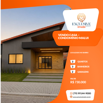 VENDO CASA – CONDOMÍNIO MALUI