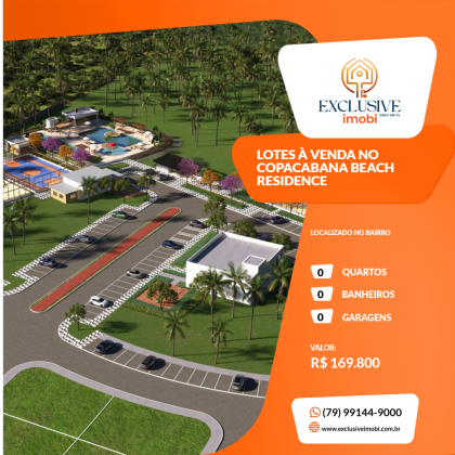 LOTES À VENDA NO COPACABANA BEACH RESIDENCE