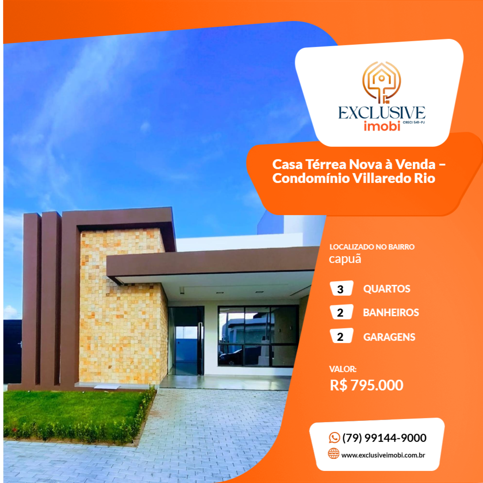 Casa Térrea Nova à Venda – Condomínio Villaredo Rio