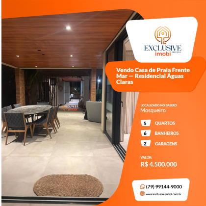 Vendo Casa de Praia Frente Mar — Residencial Águas Claras