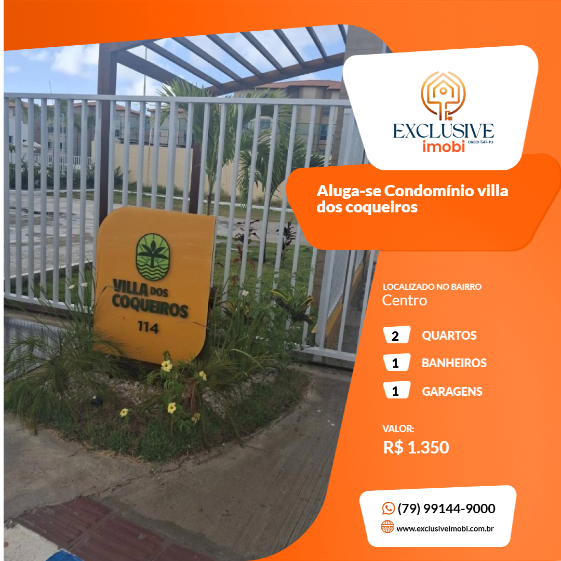Aluga-se  Condomínio villa dos coqueiros