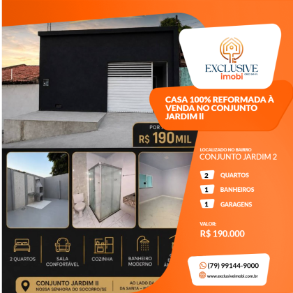 CASA 100% REFORMADA À VENDA NO CONJUNTO JARDIM ll