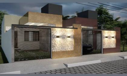 Belíssima casa em fase de construção finalizando