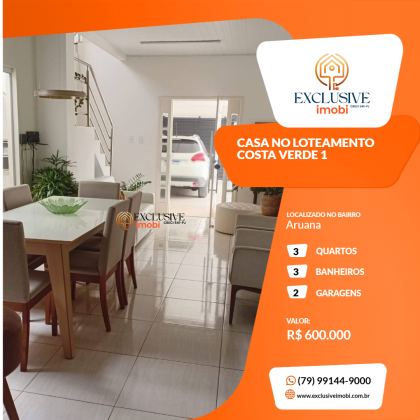 CASA NO LOTEAMENTO COSTA VERDE 1