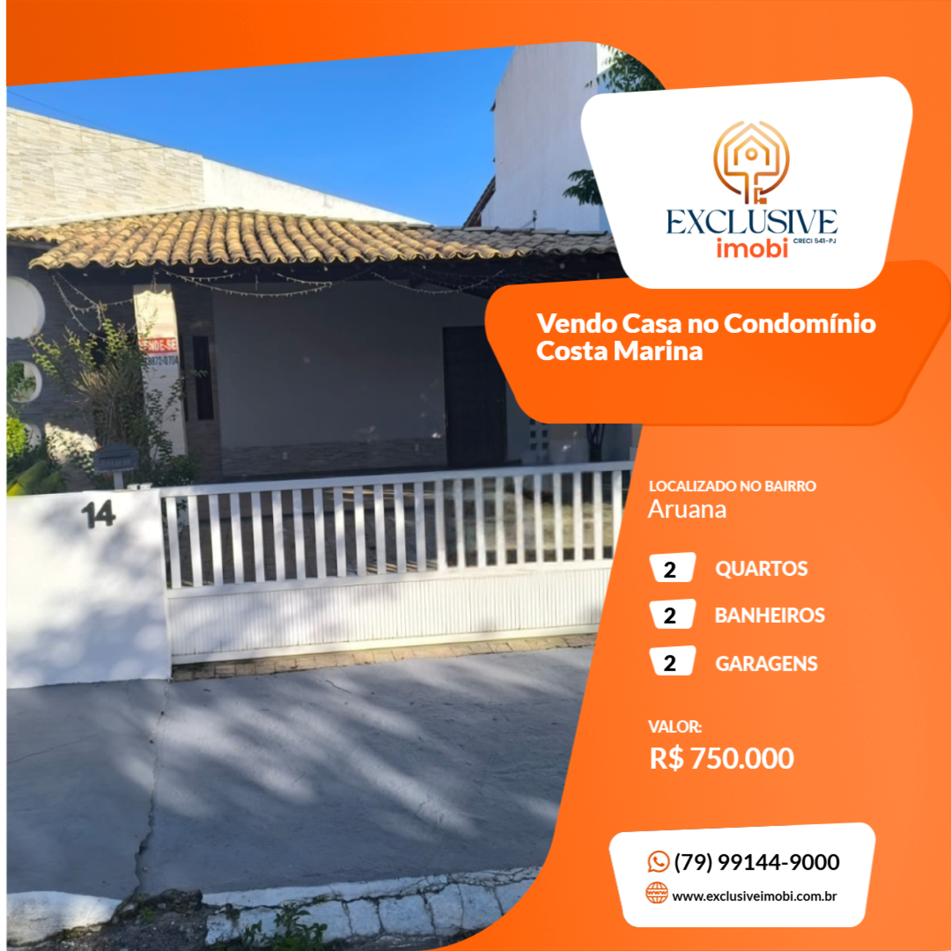 Vendo Casa no Condomínio Costa Marina
