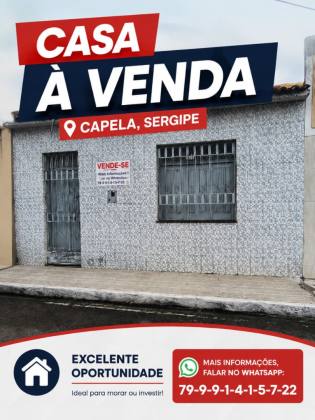 Casa á venda em Capela/SE