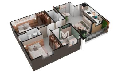 Apartamento no Condomínio em Lançamento Parque das Águas -  Augusto Montenegro - Belém/PA
