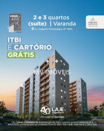 Apartamento no Condomínio em Lançamento Parque das Águas -  Augusto Montenegro - Belém/PA