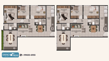 Apartamento à venda no Via Mares, Marechal Deodoro/AL – R$ 370.370