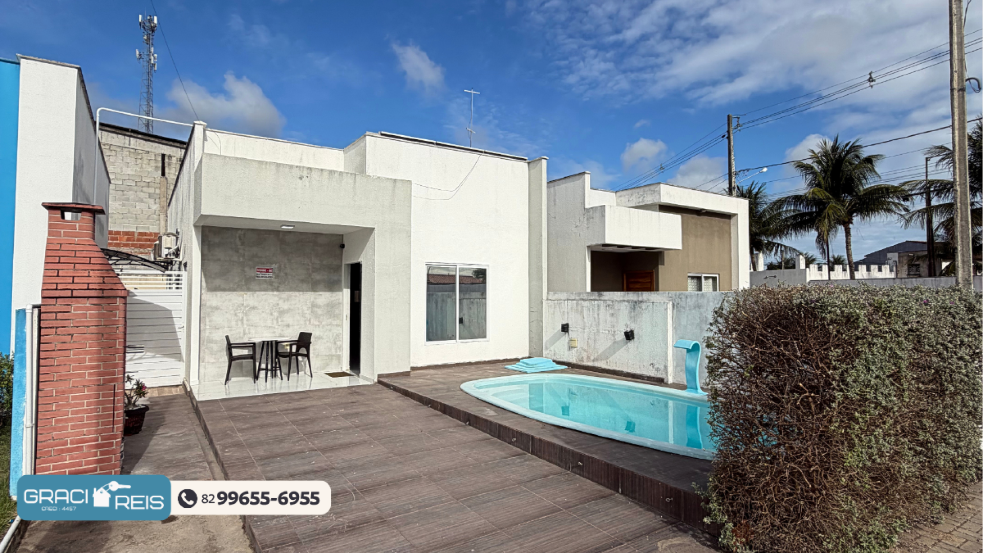 Casa à venda no Residencial Santa Cecília em Marechal Deodoro: 3 quartos e piscina