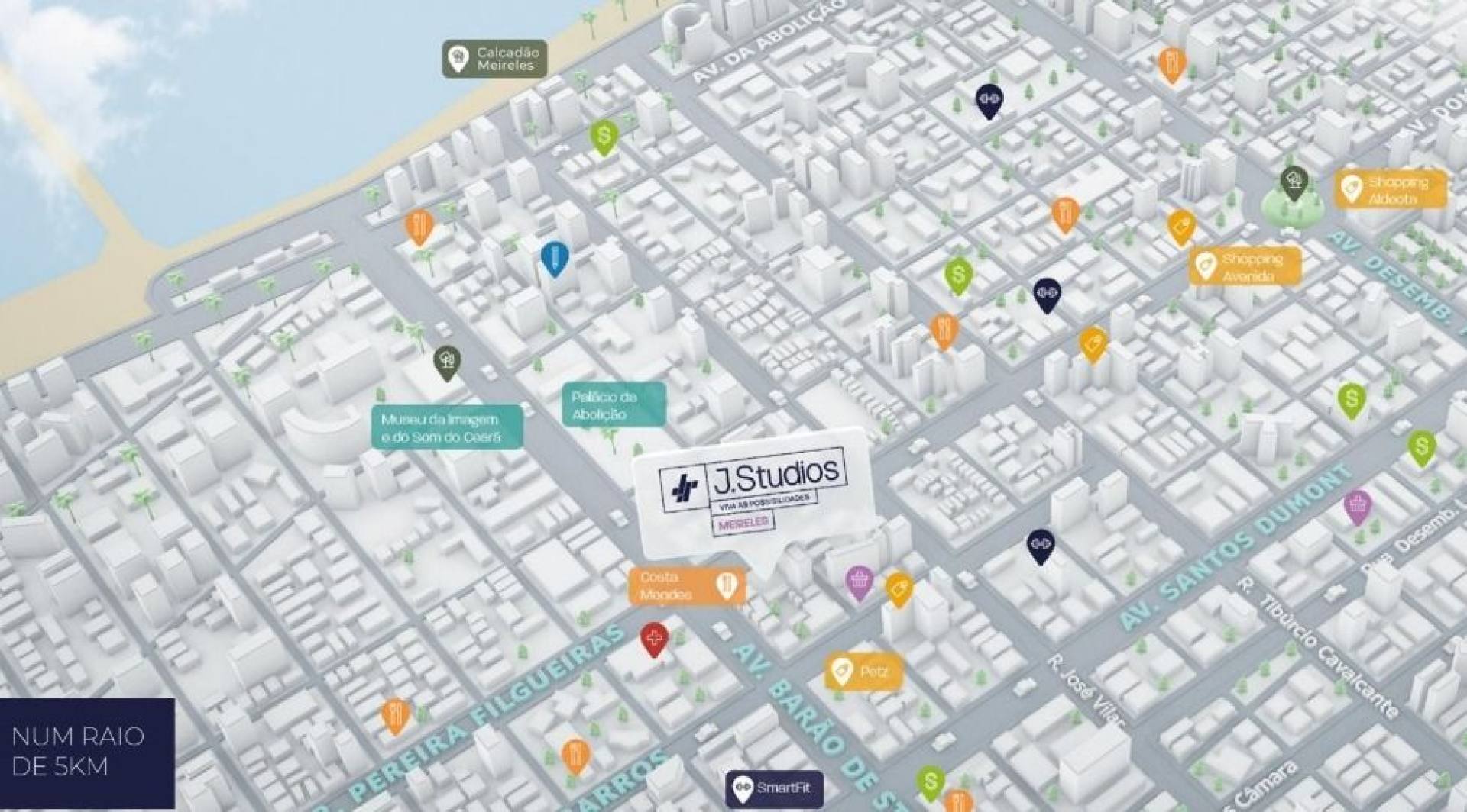 Apartamento com 1 dormitório à venda, 36 m² por R$ 585.000,00 - Aldeota - Fortaleza/CE