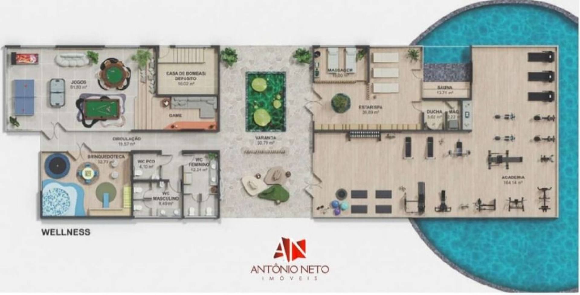 Ocean Way Riviera - Apartamento com 2 dormitórios à venda, 59 m² por R$ 595.000 - Aquiraz Riviera - Aquiraz/CE