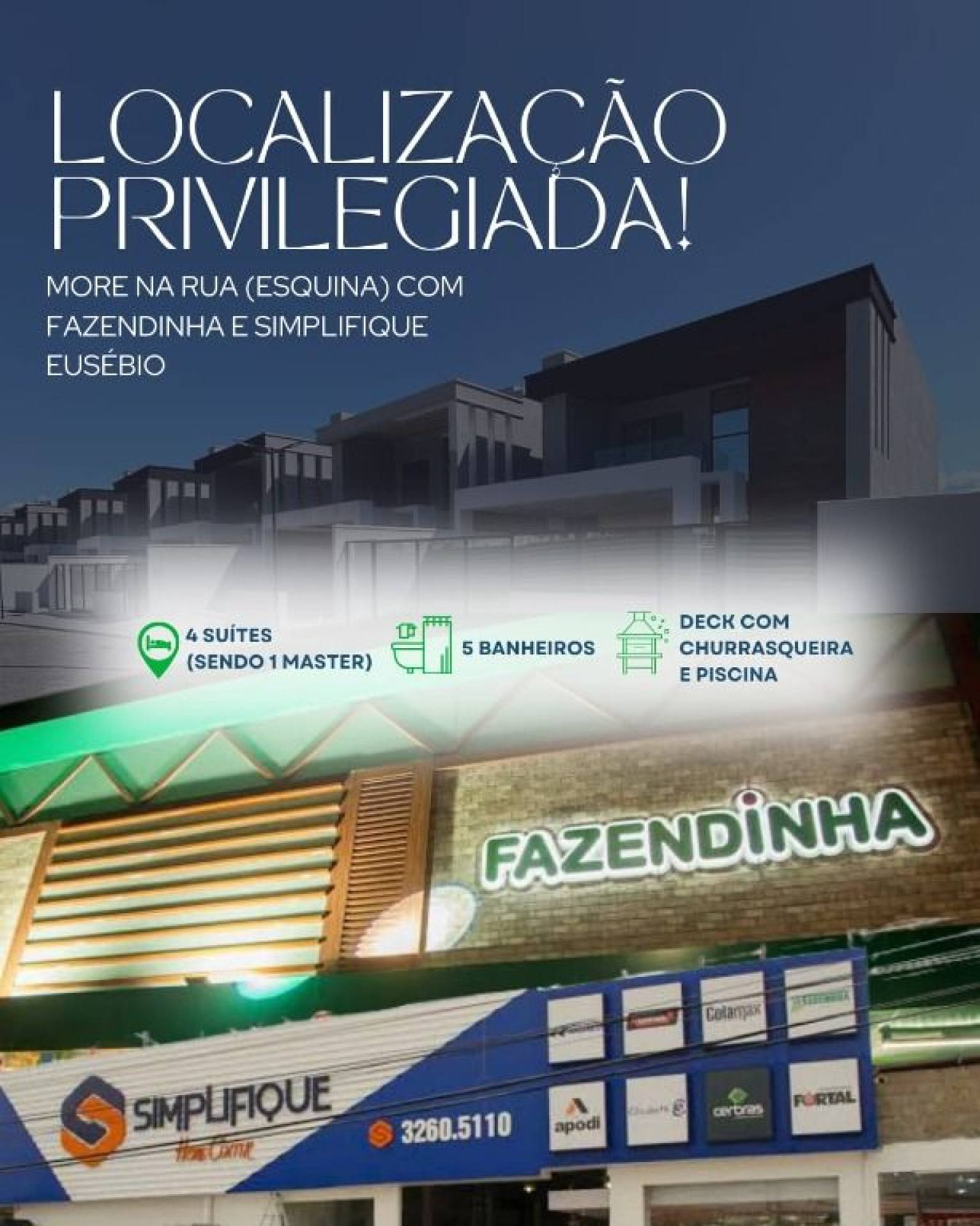 Casa com 4 dormitórios à venda, 208 m² por R$ 1.000.000,00 - Coité - Eusébio/CE