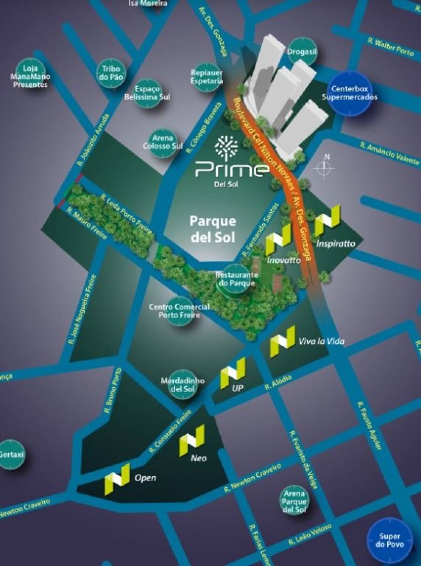 Apartamento com 2 dormitórios à venda, 44 m² por R$ 438.000,00 - Parque Del Sol - Fortaleza/CE