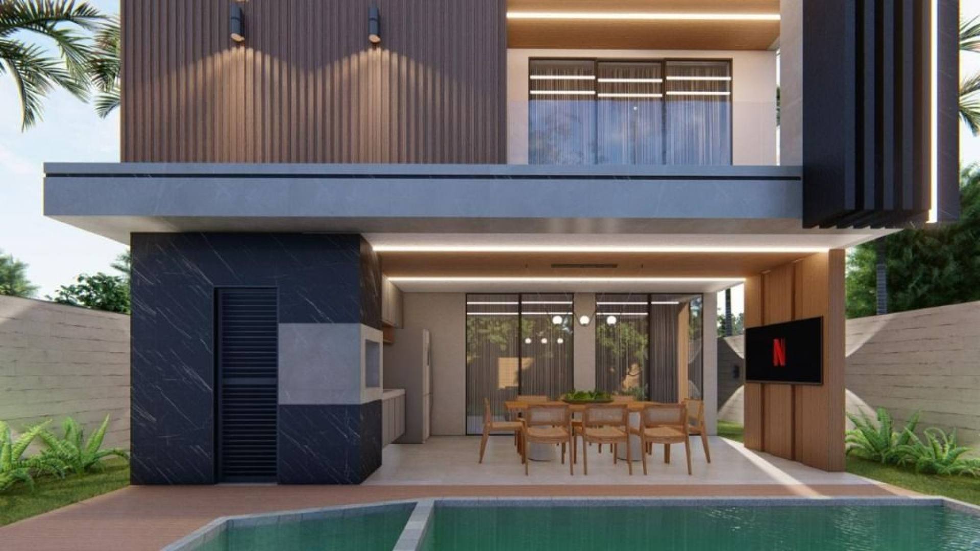 Casa com 3 quartosà venda, 231 m² por R$ 1.790.000 - Cidade Alpha - Eusébio/CE